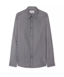 Black & White Tailored Fit Smart Casual Striped Poplin Shirt