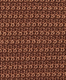 Neutral Plain Knitted Silk Tie Square Tip