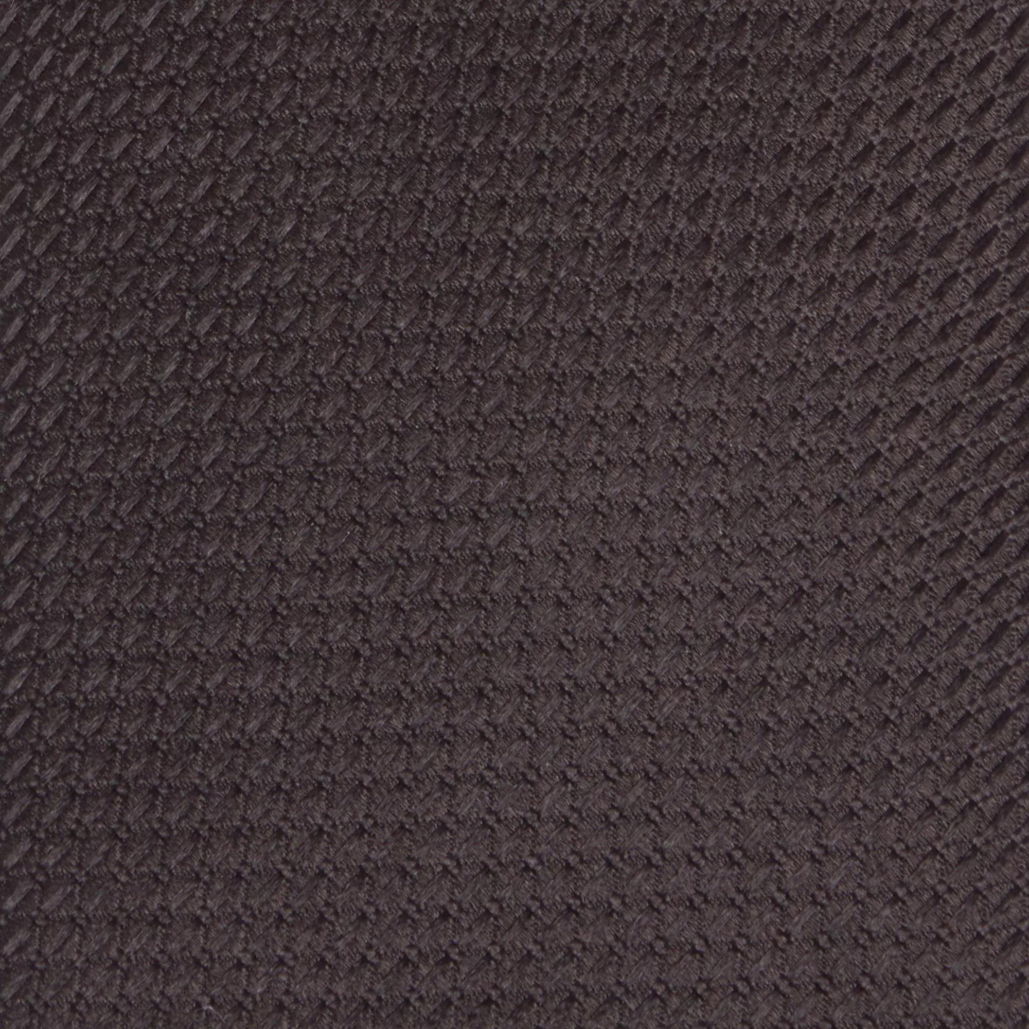 Black Textured Plain Woven Silk Tie