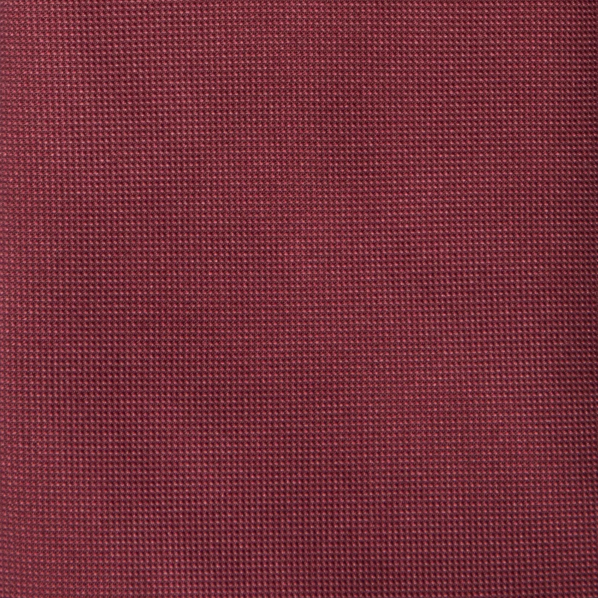 Burgundy Red Plain Woven Silk Tie